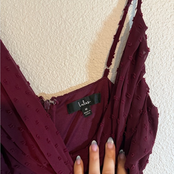Lulu's Burgundy High Low Dress - Picture 4 of 7